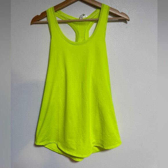 Fabletics Neon Yellow Racerback Tank Top XS - Picture 2 of 5